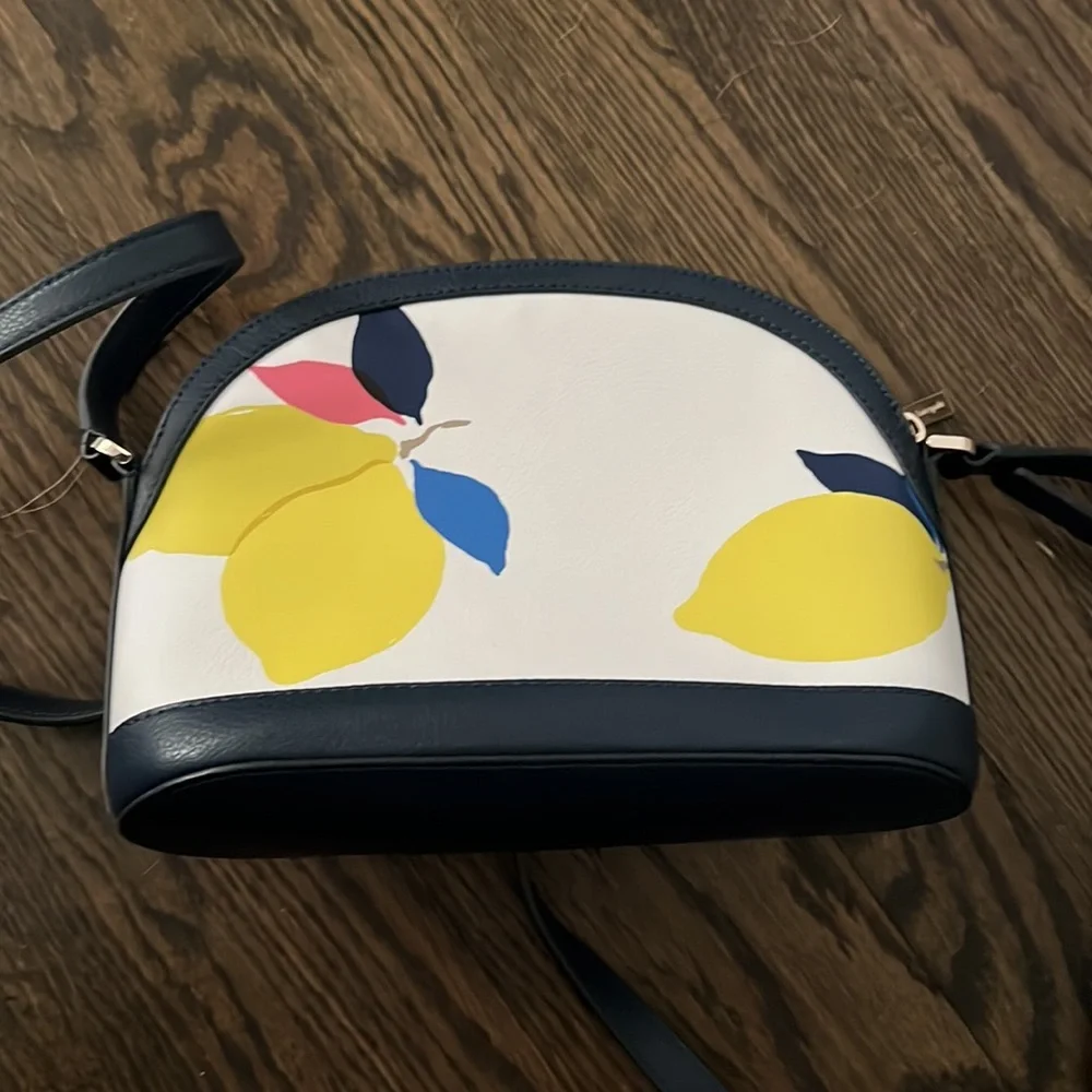 kate spade White Lemon Print Crossbody Bag